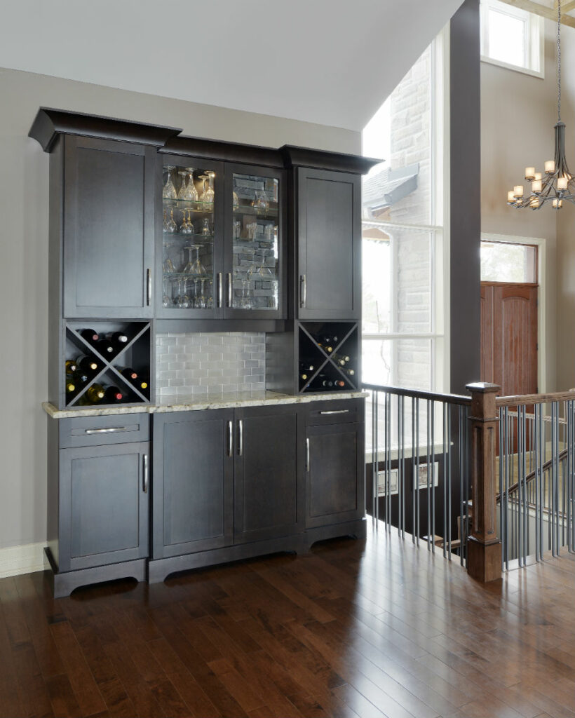 Custom home wet bar by Deslaurier