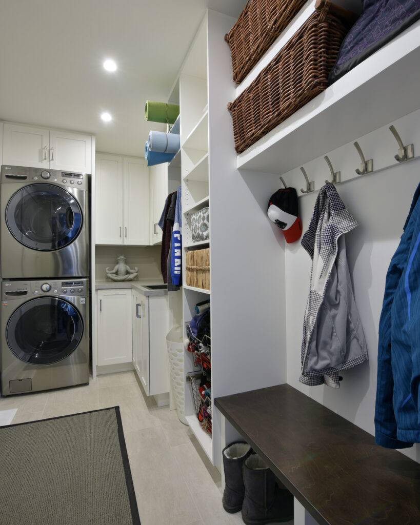 Custom laundry room storage by Deslaurier