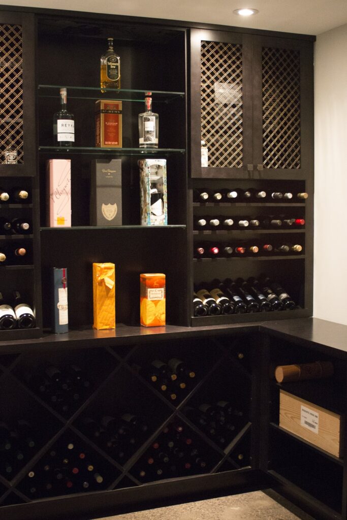 Custom storage for liquor or wine