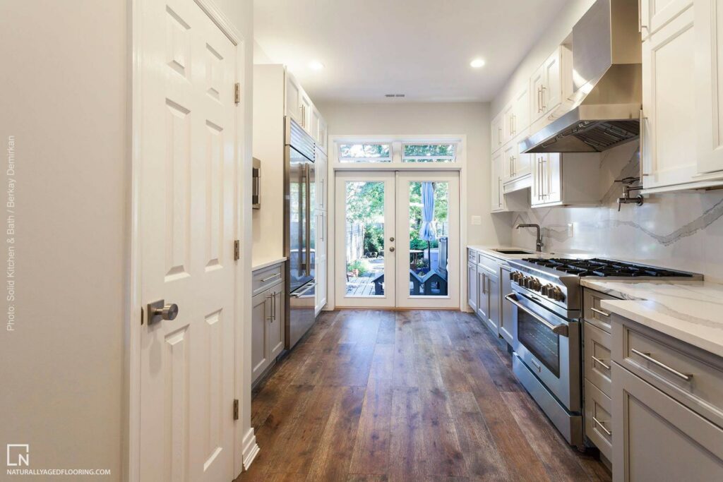 Naturally Aged Engineered Hardwood Medallion Collection - Dakota in Kitchen