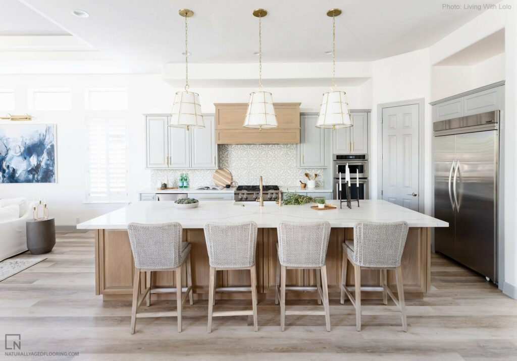 Luxury Vinyl Plank in a Kitchen