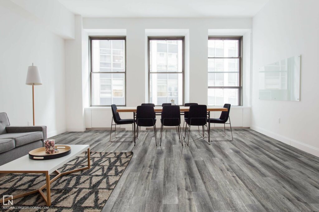 Luxury Vinyl Plank in an office